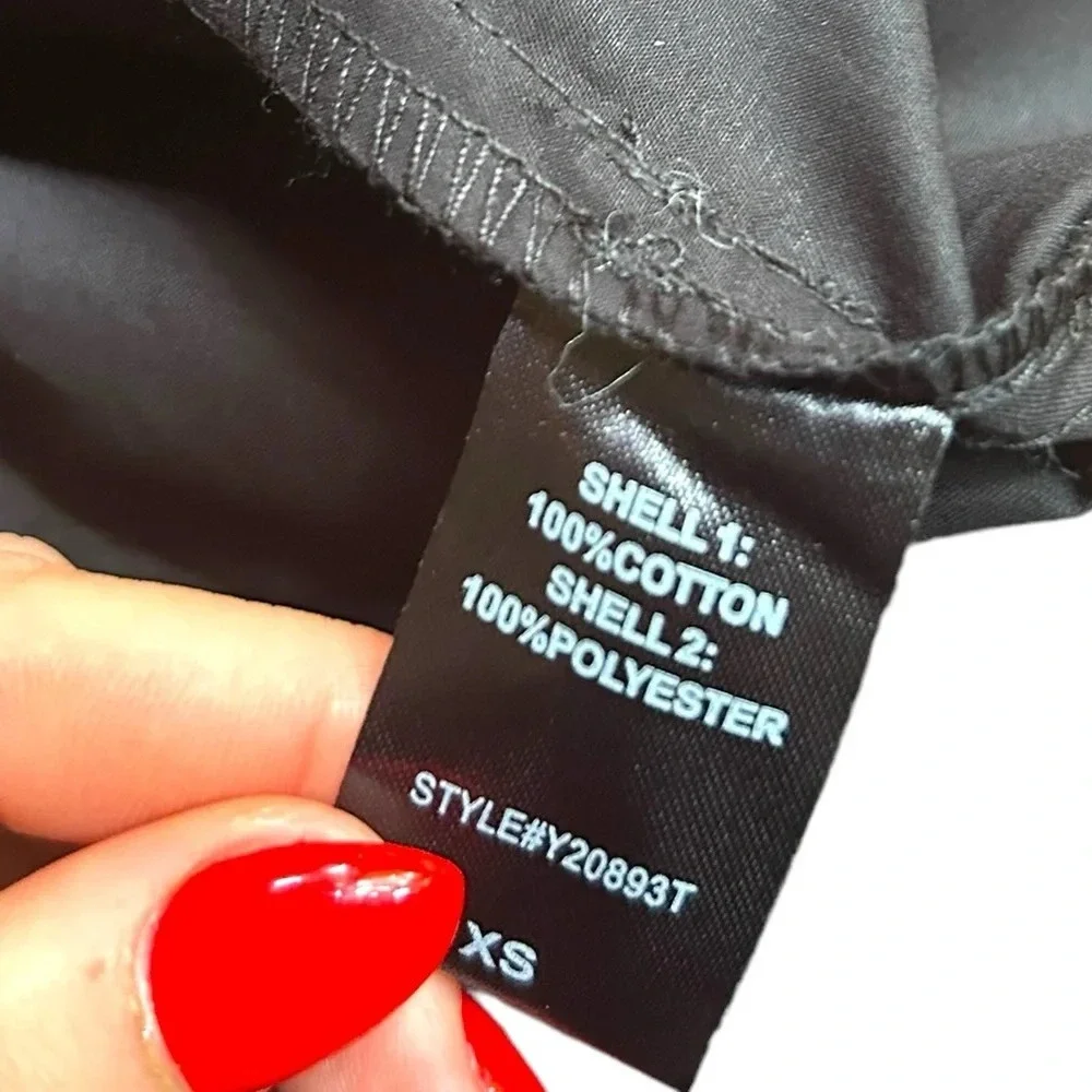 Pomander Place Tuckernuck Women's Black Tinsley Top Blouse Sheer Puff‎ Sleeve XS